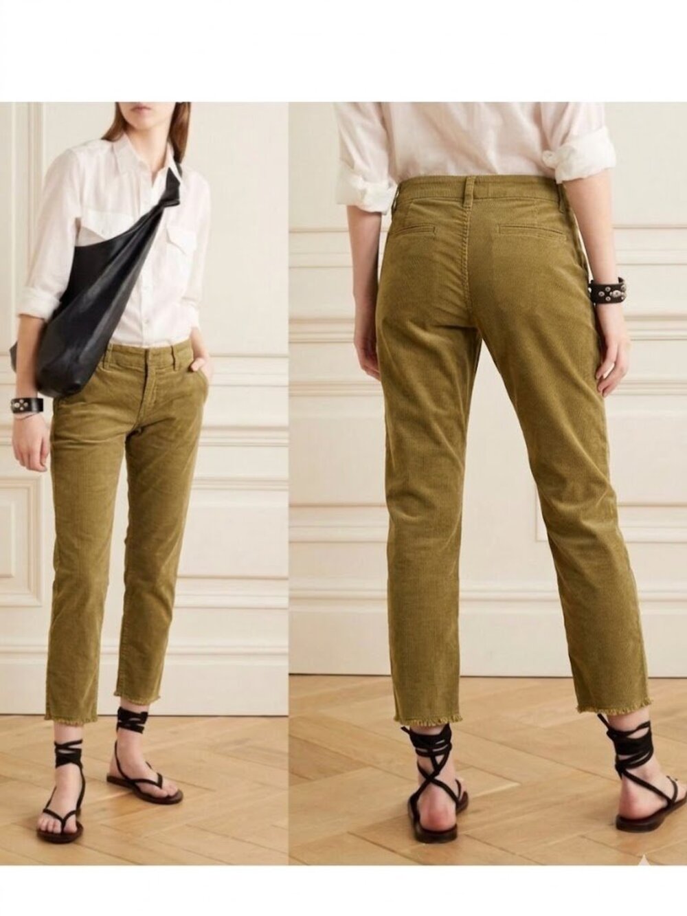 Nili Lotan East Hampton Pants Tan Brown Trousers size 0 Minimal Utility Designer